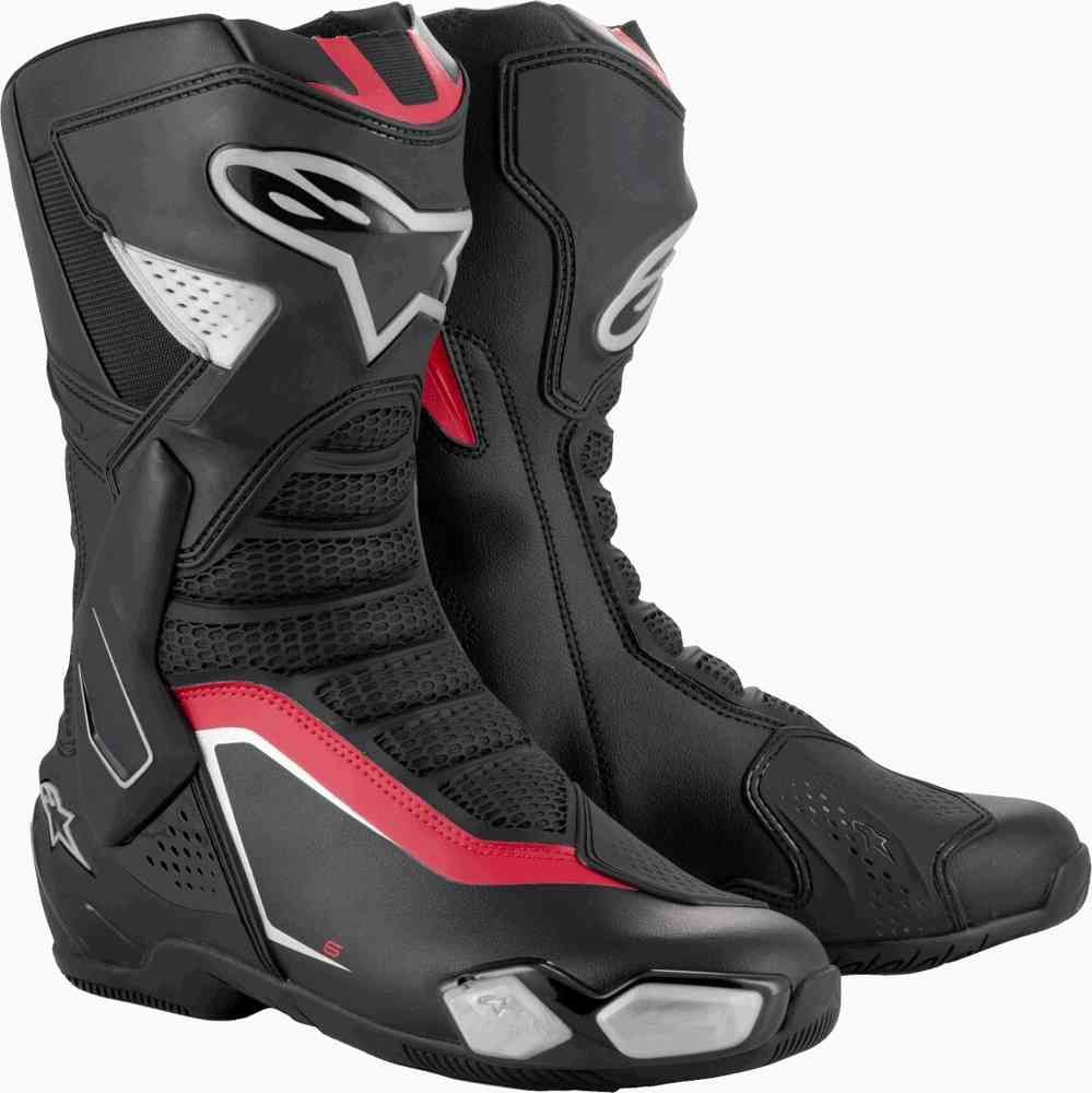 Alpinestars SMX-6 V3  Black Silver Red Boots : Delivery in 10 Days 